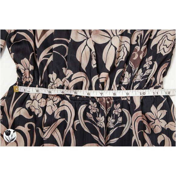 Eugenia Fernández Dress XS Boho Floral Ruffle Mini Long Sleeve Deep V Colombia - Picture 7 of 11